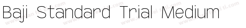 Baji Standard Trial Medium字体转换